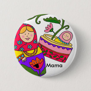 Matryoshkas Baby-junge Mutter Button