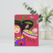 Matryoshka's Baby Ukrainian Folk Art Postkarte (Stehend Vorderseite)