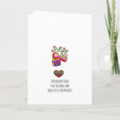 Matryoshkas Babydusche ukrainische Volkskunst Einladung (Rückseite)