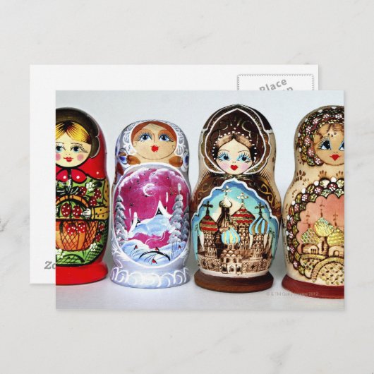 Matryoshkas Postkarte (Vorne/Hinten)