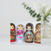 Matryoshkas Postkarte (Stehend Vorderseite)