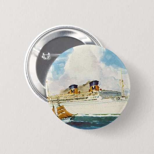 Matson Liner bis Hawaii Button (Vorne & Hinten)