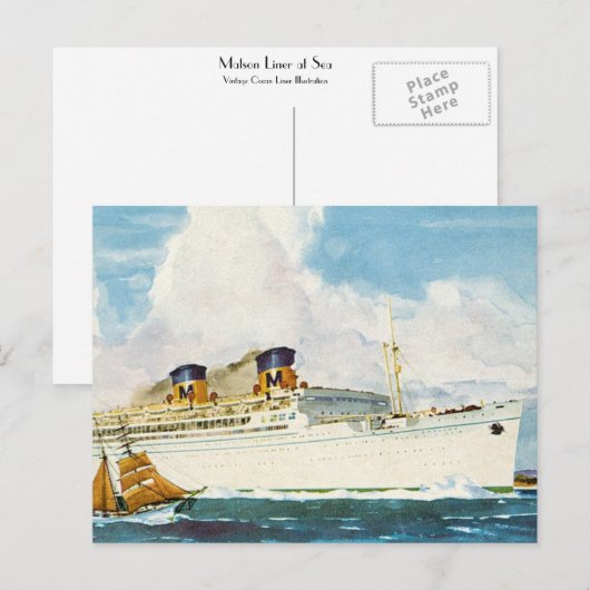 Matson Liner bis Hawaii Postkarte (Vorne/Hinten)