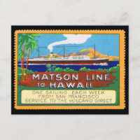 Matson Lines Poster Briefmarke um 1915