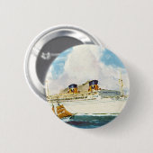 Matson-Linienschiff nach Hawaii Button (Vorne & Hinten)