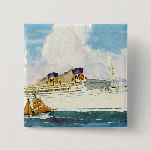 Matson-Linienschiff nach Hawaii Button (Vorderseite)