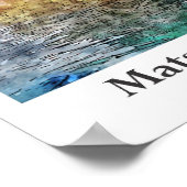 Matsumoto Burg Japan Reisen Wasserfarben Sketch Poster (Ecke)