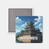 Matsumoto Castle Japan Magnet (Vorderseite/Rückseite)
