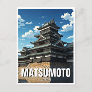 Matsumoto Castle Japan Postkarte