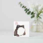 Matsumoto Hoji Frog Quadratische Visitenkarte (Stehend Vorderseite)