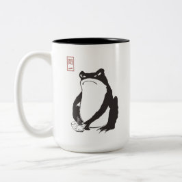 Matsumoto Hoji Frog Sad Melancholy Japanischer Kün Zweifarbige Tasse