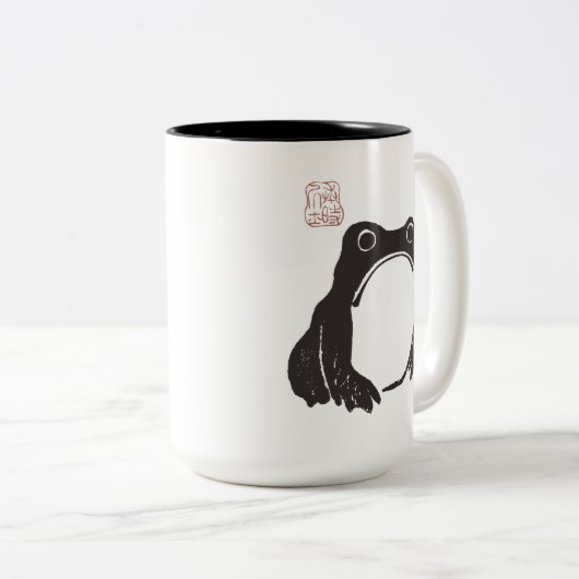 Matsumoto Hoji Funny Sad Grumpy Frog Tasse (VorderseiteRechts)