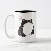 Matsumoto Hoji Funny Sad Grumpy Frog Tasse (Links)