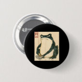 Matsumoto Hoji Japanischer Frog Ukiyo-e Toad Meme Button (Vorne & Hinten)
