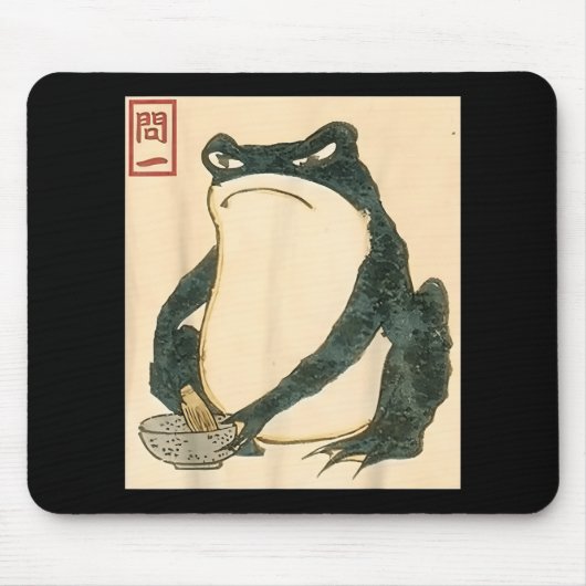 Matsumoto Hoji Japanischer Frog Ukiyo-e Toad Meme Mousepad (Vorne)