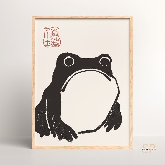 Matsumoto Hojis Sad Frog Art Print Poster