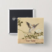 Matsumoto Keibun Bird und Blume Album Zebra Finch Button (Vorne & Hinten)