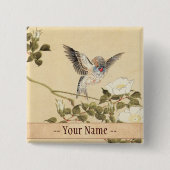 Matsumoto Keibun Bird und Blume Album Zebra Finch Button (Vorderseite)