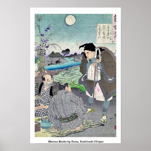 Matsuo Basho von Taiso, Yoshitoshi Ukiyoe Poster (Vorne)