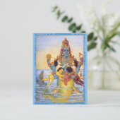 Matsya mit den Vedas als Säuglinge Postkarte (Stehend Vorderseite)