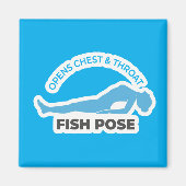 Matsyasana Fish Pose • Opens Chest & Throat Yoga Magnet (Vorne)
