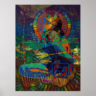 matsyendrasana - 2011 digital poster