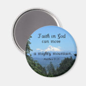 Matt:17:20 Der Glaube an Gott kann einen mächtigen Magnet (Vorderseite/Rückseite)