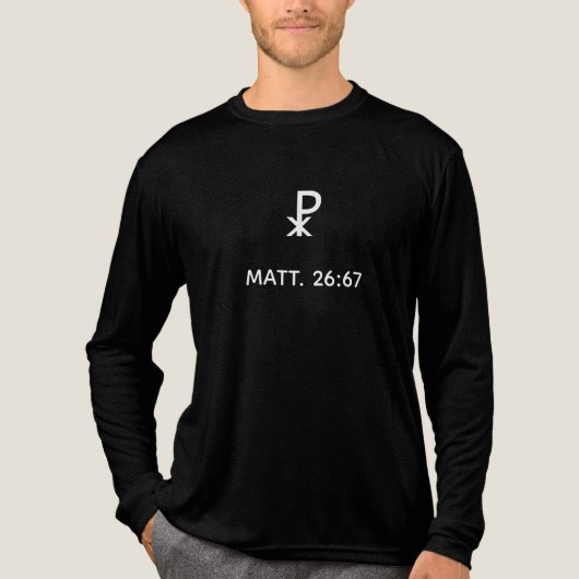 ☧ Matt 26:67 Camisia Tri-Blend Shirt (Vorderseite)