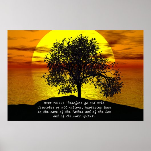 Matt 28:19 Darum gehen und machen Jünger Poster (Vorne)