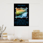 Matt 28:20 Mit Möwen über das offene Meer fliegen Poster (Küche)