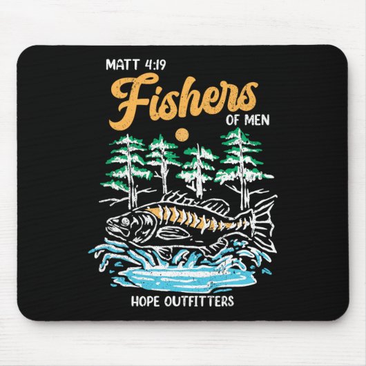 Matt 419 Fischer von Männern Christliche Fischer Mousepad (Vorne)