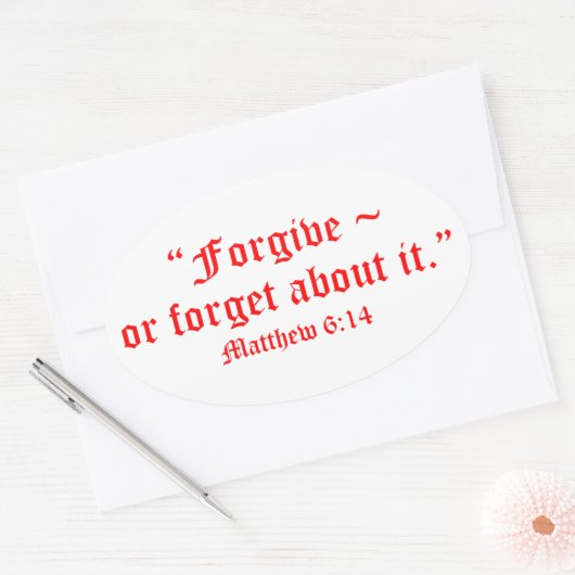 Matt 6:14 ovaler aufkleber (Umschlag)