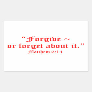 Matt 6:14 rechteckiger aufkleber