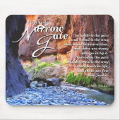 Matt.7: 13-14 schmale Tor-Mausunterlage Mousepad (Vorne)
