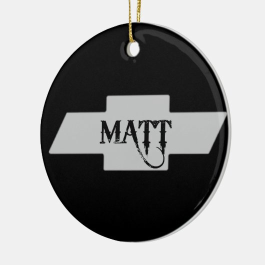 Matt Chevy-Ornament Keramikornament (Links)