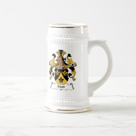 Matt-Familienwappen Bierglas (Rechts)