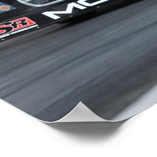 Matt Hagan Die Hard Funny Car Print Poster (Ecke)