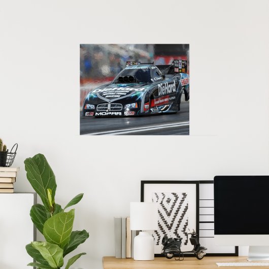 Matt Hagan Die Hard Funny Car Print Poster (Heimbüro)