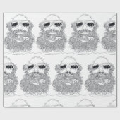 Matt mit einem Vogel in seinem Bart-Packpapier Geschenkpapier (Flach)