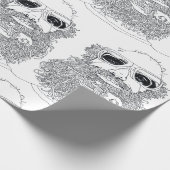 Matt mit einem Vogel in seinem Bart-Packpapier Geschenkpapier (Ecke)