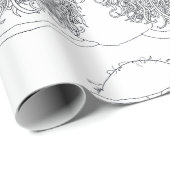 Matt mit einem Vogel in seinem Bart-Packpapier Geschenkpapier (Rolleneckpunkt)