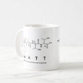 Matt-Peptidnamen-Tasse Kaffeetasse (Vorderseite Links)