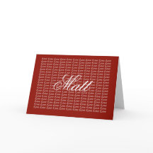 Matt Red Endless Liebe Card
