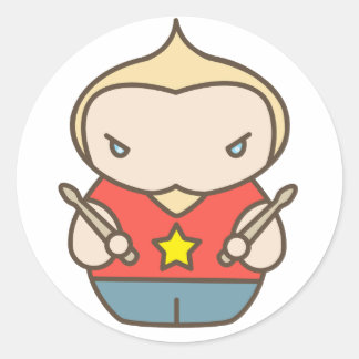 matt runder aufkleber