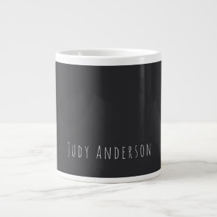 Matt Schwarz Professionell Schlicht Modern Elegant Jumbo-Tasse