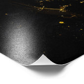 Matt schwarzer Totenkopf mit Gold Splitter Fotodruck (Ecke)