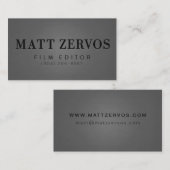 Matt Zervos Visitenkarte (Vorne/Hinten)