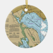 Mattapoisett MA Harbour Chart Keramik Ornament (Vorne)