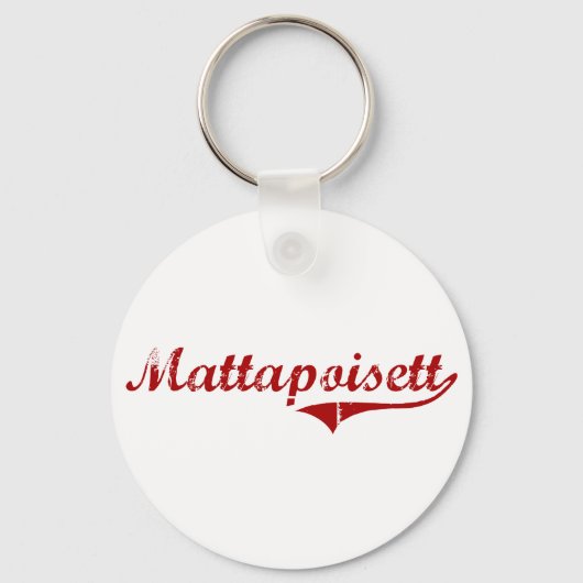 Mattapoisett Massachusetts Classic Design Schlüsselanhänger (Vorderseite)