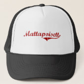 Mattapoisett Massachusetts klassischer Entwurf Truckerkappe (Vorderseite)